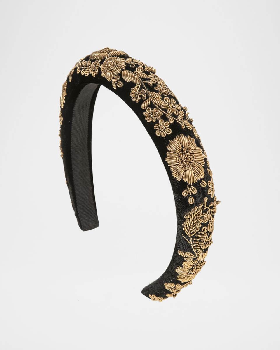 Renata Floral Metallic Headband